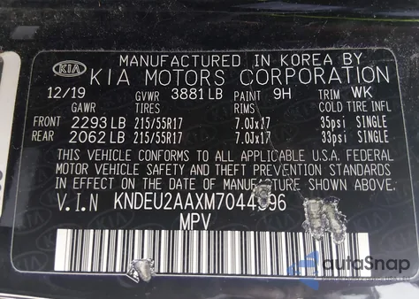 2021 Kia Seltos S z USA, uszkodzony, nr VIN KNDEU2AAXM7044596